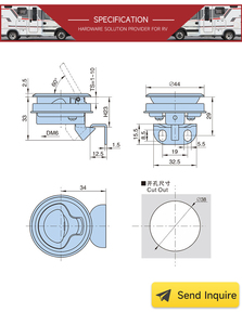 Embedded Handle Type <strong>Lock</strong> Small Round Handle Pull Ring Cam <strong>Lock</strong> Boat Hatch <strong>Lock</strong> with <strong>Car</strong> and Ships - Product Image 6