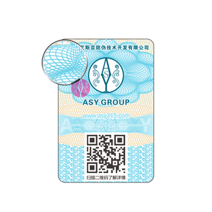 Adesivo con codice QR di verifica dell'autenticità di sicurezza con stampa personalizzata dal Design unico