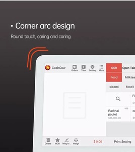 Blanco y Negro todo en uno Sistema Pos máquina caja registradora cajero máquina táctil Android Windows Pc Pos sistema para la venta - Product Image 3