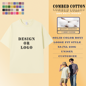 Toptan markalı düz T-Shirt o-boyun kısa Boxy gevşek Fit stil 24/7 sipariş takip Overruns baskılı desen örme kumaş - Product Image 6