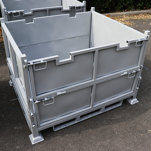 Cajas metálicas de alta resistencia personalizadas, caja plegable de acero apilable, palé, almacenamiento logístico, equipo de almacenamiento de carga - Product Image 4