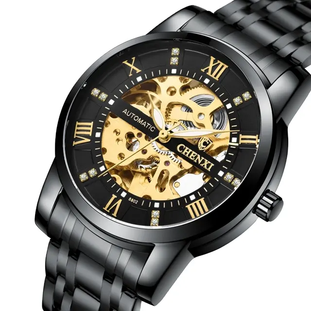 Chenxi — montre mécanique automatique pour hommes, marque de luxe, en acier inoxydable, 8802