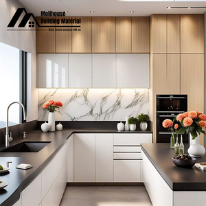 Phong cách Mỹ sang trọng tùy chỉnh tủ bếp nhà bếp nội thất thiết kế gỗ Veneer tủ bếp - Product Image 5