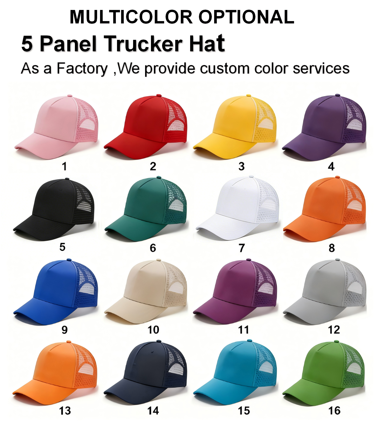 5 panel Trucker hat