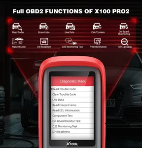 XTOOL X100 PRO2 Autoschlüsselprogrammierer zurücksetzen ECM und Immobilisierung Auto-Diagnosegerät X100 PRO OBD2 Code Reader mit kostenlosem Update - Product Image 2