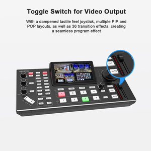 Mini mezclador de video profesional de 4 canales HDMI para transmisión en vivo, videoconferencia y votación, mezclador de audio y video - Product Image 2