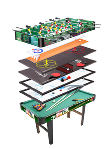 Mesa multideportiva 4 en 1 para niños y adultos, billar, futbolín, tenis de mesa con juego de mesa de Air Hockey - Product Image 5