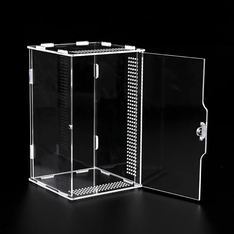 Custom di fabbrica Pmma Plexiglass custodia Pet scatola di alimentazione per animali domestici acrilico terrario rettile gabbia
