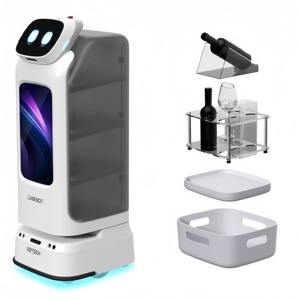 イベントプロモーションロボットHD広告スクリーンロボット電動オープントレイデザイン食品配達ロボット - Product Image 5