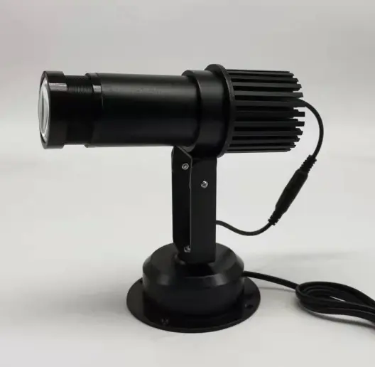 Индивидуальный светодиодный проектор gobo 25 Вт, наружная статическая лампа, коэффициент проецирования 1: 1,4, рекламный свет, проектор с логотипом, черный/серебристый