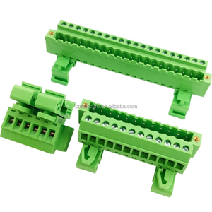 2EDG-VK-5.08 DIN Rail <strong>Type</strong> Track <strong>Fixed</strong> Pluggable <strong>Terminal</strong> <strong>Block</strong> with 15mm Aluminum Rail - Product Image 5
