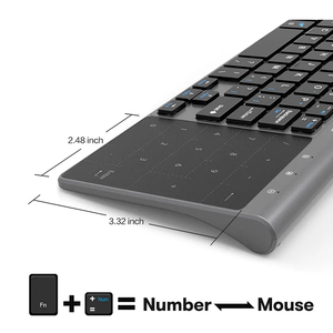 Teclado digital Delgado 2 en 1, teclado inalámbrico de 2,4G con ratón táctil digital, adecuado para Windows Desktop Laptop TV Box - Product Image 5