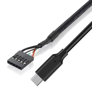 2.0 USB da 9 Pin a tipo-C cavo dati maschio scheda madre in rame conduttore Dual tipo-C connettori per la trasmissione dei dati del disco rigido