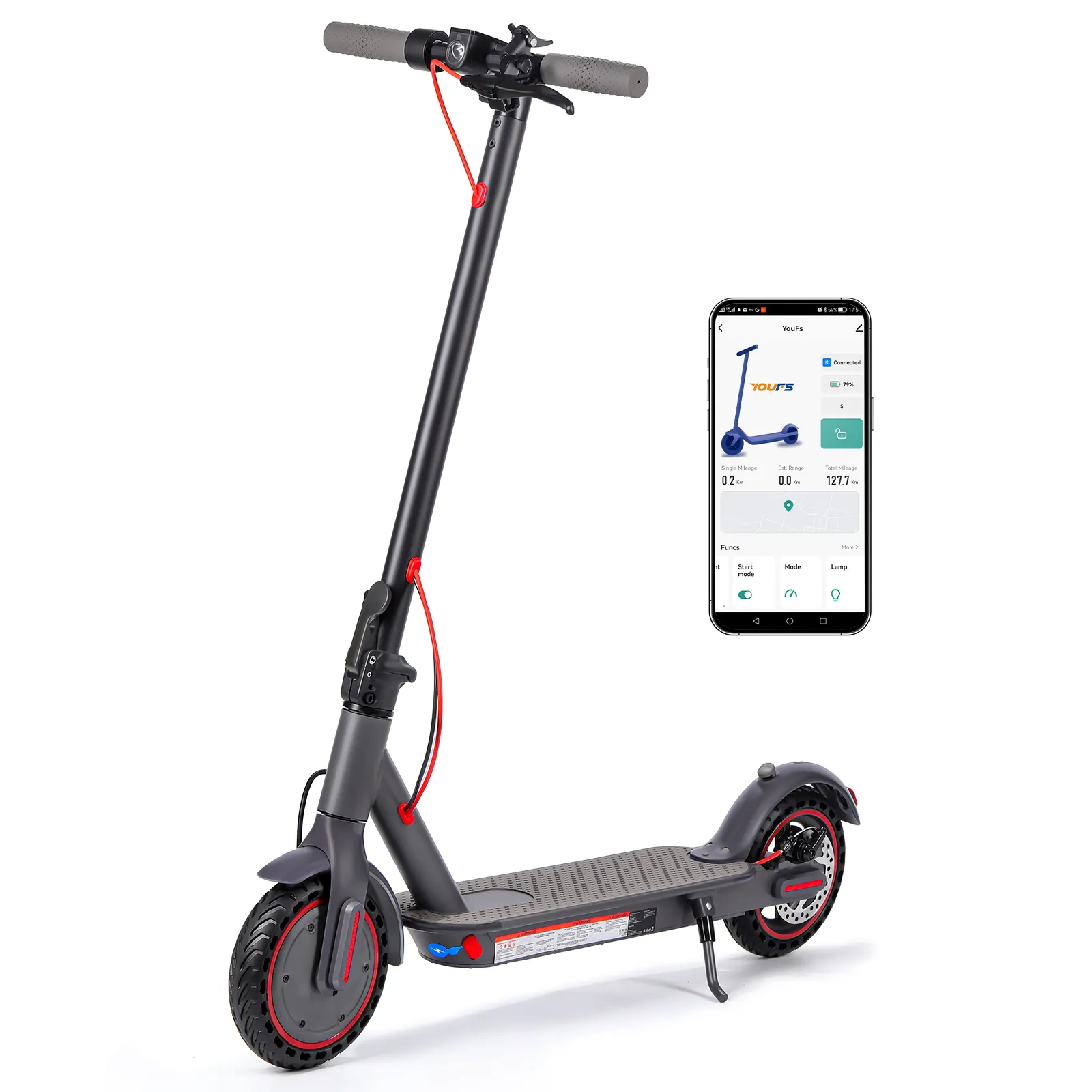 Patinete eléctrico con freno de disco plegable de 350W y 10,4 Ah, bicicleta de Ciudad de 36V, monopatín eléctrico para adultos, envío gratis