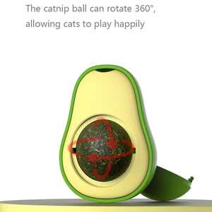 סיטונאי עמיד משחק עצמי catnip כדורי אבוקדו בצורת חתולים אינטראקטיביים ניקוי צעצועים בתפזורת חיות מחמד אספקה