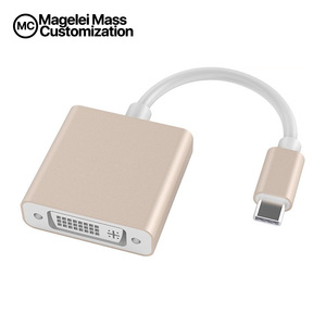 批量销售高质量原始设备制造商新的USB 3.1类型C到DVI适配器，带白色支持类型c设备 - Product Image 1