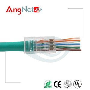 หัวปลั๊ก8P8C RJ45 RJ45หัวปลั๊กเสียบแบบ utp/ez Cat5e Cat6สำหรับเชื่อมต่อเครือข่าย - Product Image 2