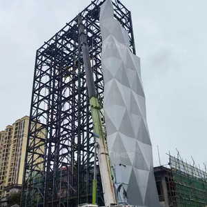 3D moderno prezzo competitivo della fabbrica materiali da costruzione esterni unitizzato decorazione della parete della tenda pannello sistema di rivestimento in alluminio