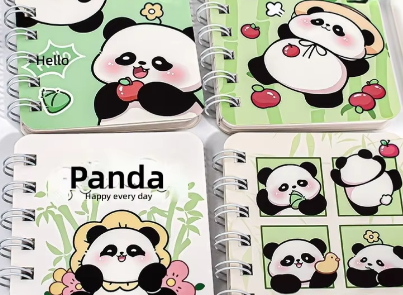 Carnet à spirale panda-a7 adorable - Prix unitaire.