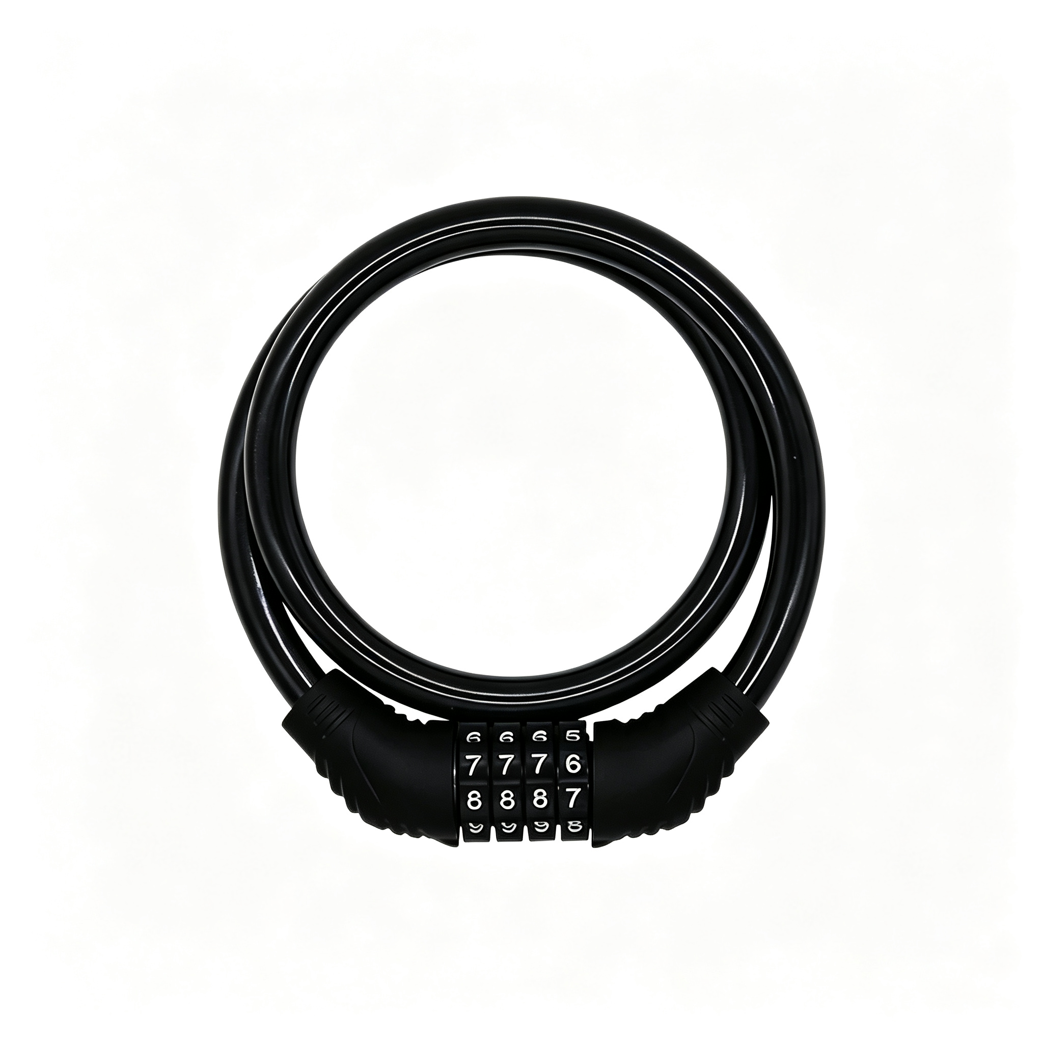 Black 65cm Combination PVC-Coated Cable Lock