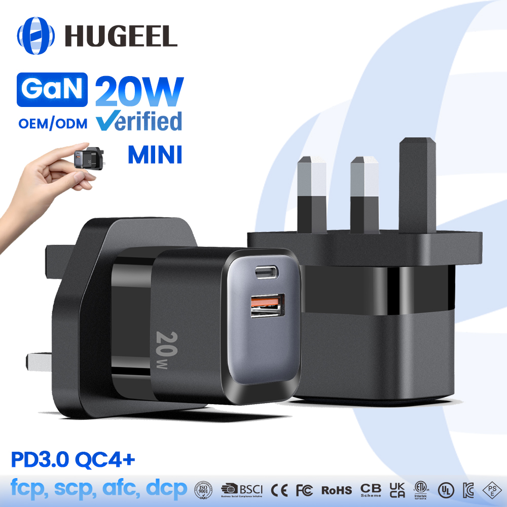 20W-UK-1 Type C-สีดำ