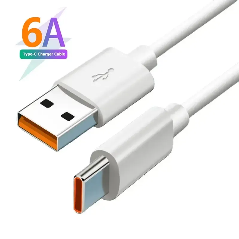 Cable DE DATOS 6A 66W Tipo C Cable de carga de datos de cargador rápido de la USB-C para Xiaomi Mi 12 Redmi 6A Cable USB