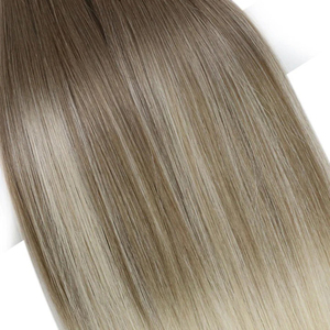 手で結ばれたレミーバージンヒューマンヘアエクステンション残酷で倫理的な染められたまっすぐな横糸と二重に描かれた端