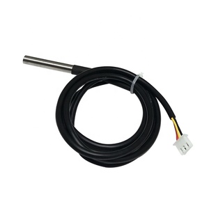 Termómetro sonda de temperatura impermeable DS18B20 1/2/3/4/5 metros con cable de resistencia al calor con terminal XH2.54