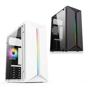 White Multi-Storage Office PC <strong>Case</strong> 0.35mm SPCC Steel 2xHDD/3xSSD Bays 320mm GPU 7 PCI Slots &amp; USB3.0 for ATX/M-ATX Workstation - Product Image 1