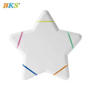 Năm Cánh Sao Mô Hình Mini Xiên <span class=keywords><strong>Highlighter</strong></span> Bút Mát Mẻ Hai Màu Lỏng Phong Cách Cho Trẻ Em Của Vẽ Nhựa Văn Phòng Phẩm Thiết Lập - Product Image 3