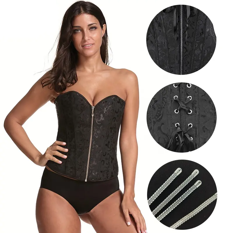 Corsetto Cincher in vita da donna con cerniera regolabile in acciaio 14 con cerniera regolabile per donna