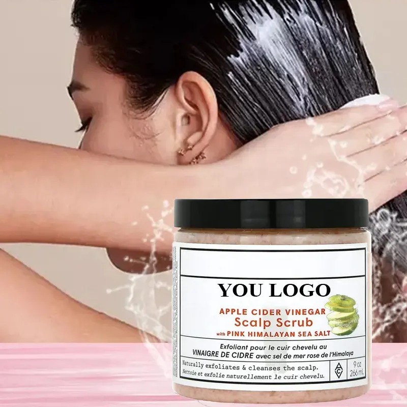 Factory Sale Organic Himalayan Sea Salt Scalp Scrub Dandruff Treatment Anti Itching Deep Cleansing Purifying Shampoo Cream