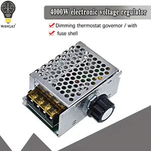 Professional Voltage Regulators 4000W 220V High Power <strong>SCR</strong> Speed <strong>Controller</strong> Electronic Governor Thermostat - Product Image 6