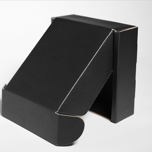 Tùy chỉnh màu đen <span class=keywords><strong>folfing</strong></span> hộp đồ trang sức quà tặng lưu trữ carton rỗng máy bay sóng vận chuyển giày quần áo Hộp bao bì - Product Image 6