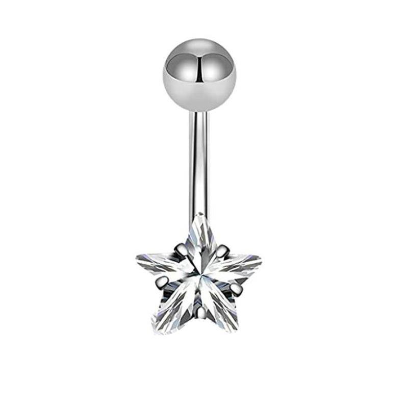 Photosphère étoile à cinq branches zirconium - Plaqué Argent