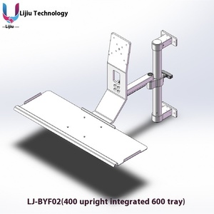 Integrated <strong>Computer</strong> <strong>LCD</strong> Monitor Bracket with <strong>Keyboard</strong> Support for Industrial Equipment Machine BLYF 90 Degree Tilt Angle - Product Image 2