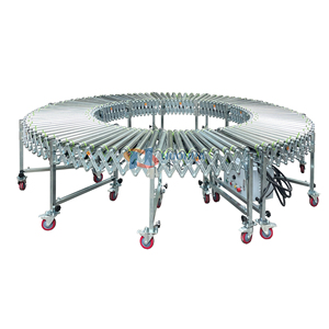Förderer hersteller Expendable Power Roller Conveyor Flexibles einziehbares Fördersystem zum Laden Entladen Transport
