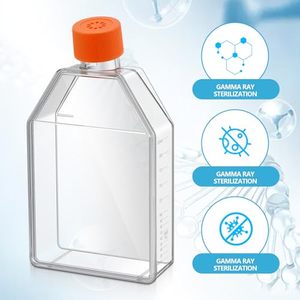 Vô trùng 75cm ² Polystyrene nhựa văn hóa tế bào bình TC điều trị Bộ lọc Mũ phòng thí nghiệm chai với quy mô cho mô văn hóa - Product Image 2