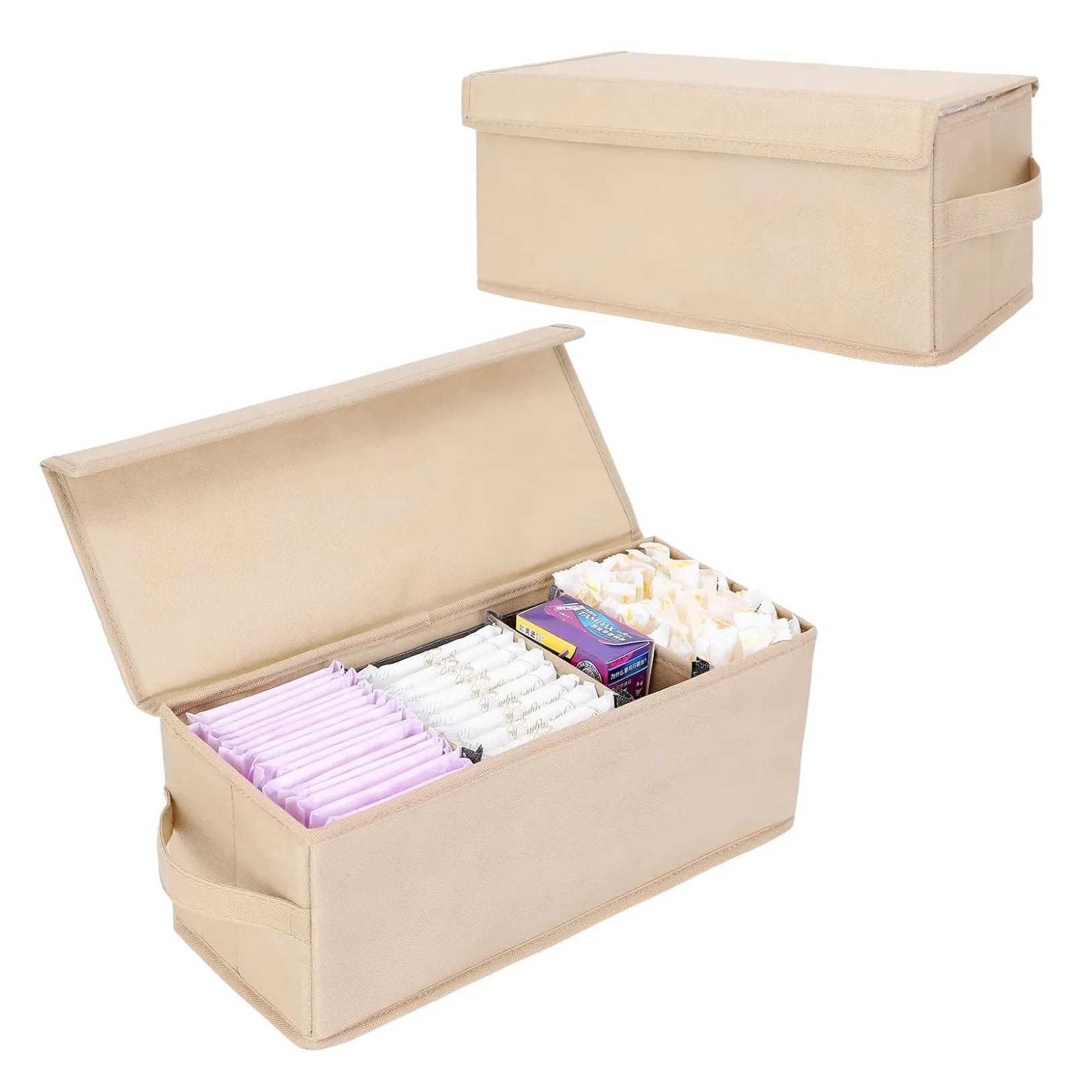 Foldable Feminine Privacy Tampon Storage Organizer Cotton Pad Tampon Holder For Bathroom