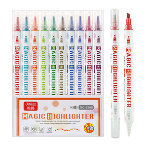 Art Markers Pen China Brand Magic Color Changing <strong>Highlighter</strong> Dual <strong>Tip</strong> <strong>Chisel</strong> <strong>Tip</strong> Reflective Marker Pen Assorted Fluorescent Pen - Product Image 1