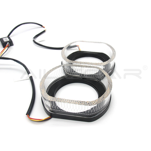 Entegre projektör örtülerini RGBW Chasing renk ile dönüş lambası KingRing O şekil LED melek gözler projektör kapağı - Product Image 3