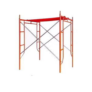 Andamios móviles plegables modernos de dos capas con marco de acero Diseño galvanizado para almacén Taller Hotel - Product Image 2