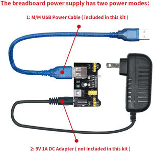 Electronics Basic Kit Netzteil modul Bread board Jumper Wire LED, Widerstands sensoren Elektronik komponenten Elektronik projekte - Product Image 6