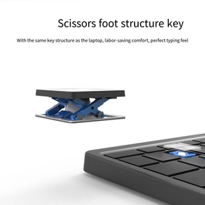 Teclado táctil recargable portátil iOS Android Teclado plegable inalámbrico para teléfono Windows Mac - Product Image 4