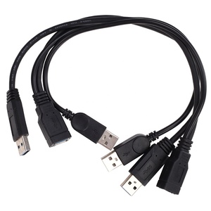 Black Color <strong>USB</strong> <strong>3.0</strong> Female to USB3.0/2.0 Dual Male Extra Power Data Cable Y <strong>Extension</strong> Cord for 2.5&quot; Mobile Hard Disk - Product Image 2