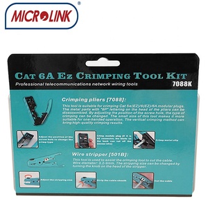 Çok fonksiyonlu telekom ağ kablo araçları CAT5 CAT6 CAT6A EZ crimper sıkma alet setleri ağ Toolkit - Product Image 5
