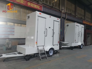 Yeni tasarım VIP hareketli lüks prefabrik taşınabilir konteyner tuvalet tuvalet mobil modüler otobüs römork banyo satılık - Product Image 2
