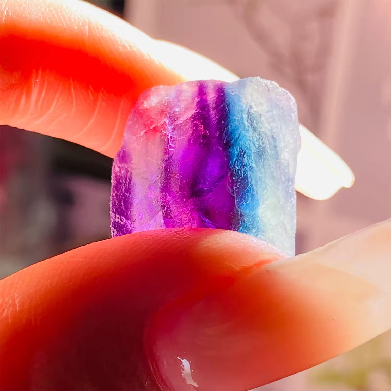 Rainbow Fluorite Raw Stone