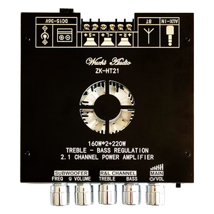 ZK-HT21 TDA7498E数字放大器模块160WX2 + 220W放大器板模块AUX/USB输入2.1通道HiFi BT兼容 - Product Image 3