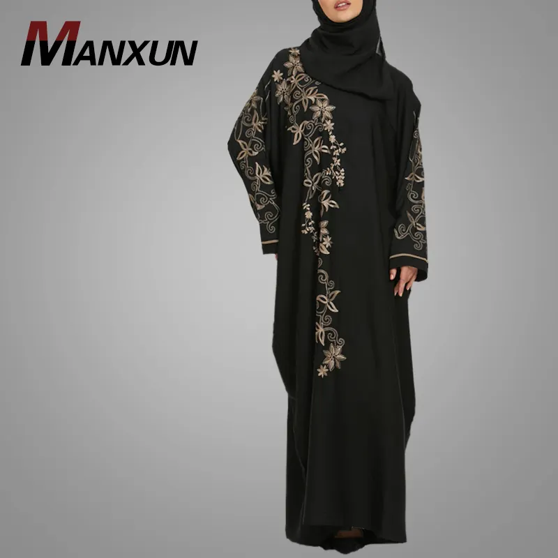 Robe caftan de Style marocain traditionnel, Design brodé, grande taille, robe noire, vêtements islamiques pour femmes, vente en gros, nouvelle collection